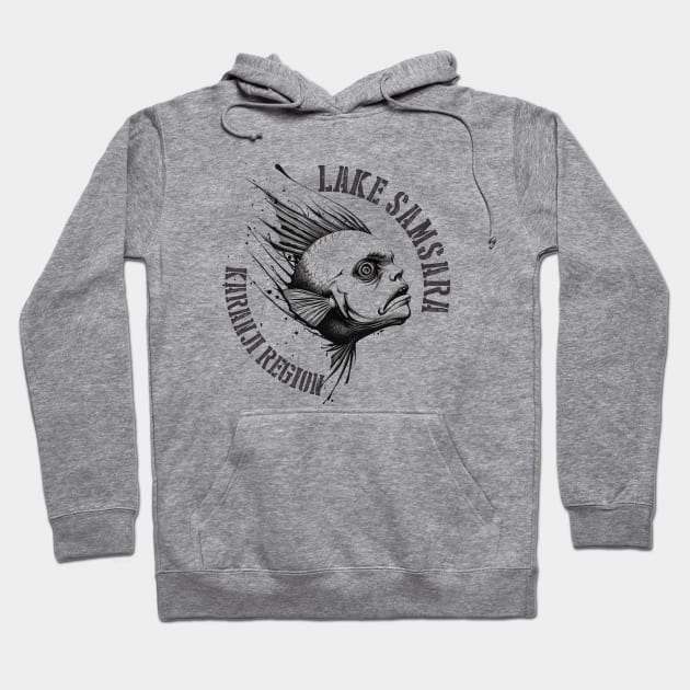 Lake Samsara of the Karanji Region Fish with Face Hoodie by stuff101